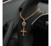 Shein 1 pieza Decoración para volante, longitud ajustable de 15 cm, minimalista, lindo, accesorio colgante de coche con cuentas de rosario creativas, decora