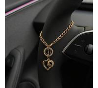 Shein 1 pieza Decoración para volante, longitud ajustable de 15 cm, minimalista, lindo, accesorio colgante de coche con cuentas de rosario creativas, decora