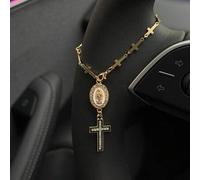 Shein 1 pieza Decoración para volante, longitud ajustable de 15 cm, minimalista, lindo, accesorio de coche con cuentas de rosario creativas, decoración colg