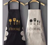 Shein 1 pieza Delantal de chef minimalista de unicolor, práctico y versátil, unisex, de tela gruesa resistente al desgaste, con un bolsillo, resistente a ma