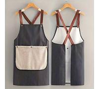 Shein 1 pieza Delantal de cocina unisex grueso, impermeable y resistente al aceite de poliéster, de moda y práctico: este delantal de cocina impermeable vie