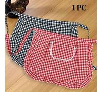 Shein 1 pieza Delantal mini, fácil de usar, adorable patrón de cuadros, adecuado para cocinar, pintar, regar plantas y trabajo de oficina. Es un hermoso reg