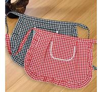 Shein 1 pieza Delantal mini, fácil de usar, lindo diseño a cuadros, adecuado para cocinar, pintar, regar plantas, trabajo de oficina, un hermoso regalo