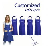 Shein 1 pieza Delantal personalizado para papá, hombre, mujer, con logo y nombre personalizado - Delantal de cocina impermeable personalizado con logo, imag