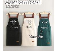Shein 1 pieza Delantal personalizado para papá, hombres, mujeres, con nombre personalizado o logo. Delantal de cocina impermeable para chef con diseño perso