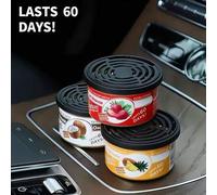 Shein 1 pieza, Desodorante sólido de fibra de madera con fragancia, ambientador enlatado de flores y frutas, ambientador de larga duración para el auto, amb