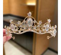 Shein 1 pieza Diadema con corona de cristal elegante y lujosa, adecuada para mujeres, accesorio versátil para varios festivales, novia, dama de honor, regal