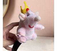 Shein 1 pieza Diadema de ratón de terciopelo lindo de Disney, diadema minimalista de animal de dibujos animados para damas - Diadema adornada con piel de i