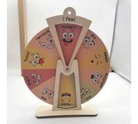 Shein 1 pieza Dial de ajuste de emoción de madera rústica - Herramienta de gestión de emociones expresivas y tablero de exhibición de escritorio - Sin elect