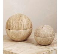 Shein 1 pieza Difusor de aroma de travertino circular, decoración quemador de esencia de roca geométrica, estilo Wabi-Sabi, adecuado para el hogar, la sala