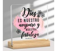 Shein 1 pieza "Dios es nuestro refugio" Decoración, Adecuado para el hogar, la oficina, la sala de oración, regalo cristiano, Día de la Madre, Día del Padre