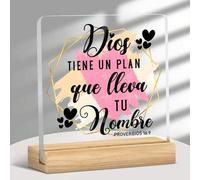 Shein 1 pieza "Dios tiene un plan" Decoración para el hogar u oficina, decoración para la sala de oración, regalo cristiano, Día de la Madre, Día del Padre