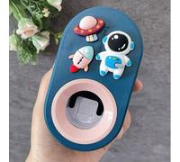 Shein 1 pieza Dispensador automático de pasta de dientes con diseño de conejo de dibujos animados 3D, accesorio de baño adhesivo, soporte para pasta de dien