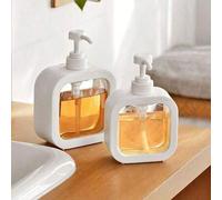 Shein 1 pieza Dispensador de jabón lÃquido recargable transparente, botella de viaje con bomba para lavado de manos, perfume, loción para el baño
