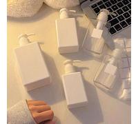 Shein 1 pieza Dispensador de jabón líquido recargable, botella vacía con estilo de bomba para champú, gel de baño, humectante, botella de loción pequeña de