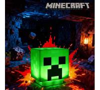 Shein 1 pieza Edición conmemorativa Serie de coleccionista Luz de juego estilo Creeper Pixel, Minecraft luz nocturna RGB recargable por USB, luz nocturna de