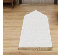 Shein 1 pieza Elegante alfombra de oración con diseño floral - Franela suave, lavable a máquina, alfombra de confort rectangular con diseño de mezquita ilum