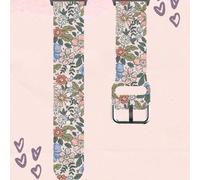 Shein 1 pieza Elegante correa de reloj de TPU con estampado floral de dibujos animados compatible con Ultra/SE/Series 9/10/8/7/6/5/4/3/2/1, 38/40/41/42/44/4