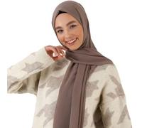 Shein 1 pieza Elegante y de moda Bufanda de gasa de unicolor para mujer, accesorio de hijab para ropa de abayas y velos