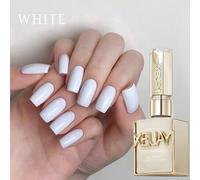 Shein 1 pieza Esmalte de uñas en gel blanco puro de 15ML, gel de construcción semi-permanente que se retira con remojo, para lámpara UV LED