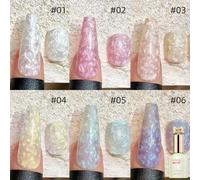 Shein 1 Botella (10 ml) de Esmalte de Uñas en Gel UV/LED de gato de ojos plateado-blanco, adecuado para manicura en salón o en casa, DIY, uso diario en otoñ