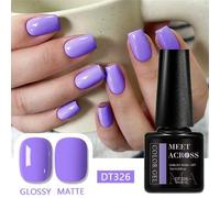 Shein 1 pieza Esmalte de uñas en gel púrpura de 7ml, colores de caramelo macaron para primavera y verano, semi-permanente, remojable, para uñas de arte UV L