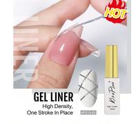 Shein 1 pieza Esmalte de uñas metálico de 12ml en plata y oro, gel UV removible con brillo dorado, gel para rayas de manicura francesa, esmalte semipermanen
