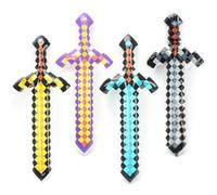 Shein 1 pieza Espada de mosaico de píxeles de dibujos animados inflable de PVC, juguete de utilería