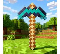 Shein 1 pieza Espada transformadora luminosa, periférico de juego MC, modelo de espada transformadora, patrón de doble cara, combinación de espada y pico, e