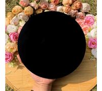 Shein 1 pieza Espejo de obsidiana natural exquisito - Joyería de alta gama, espejo adivinatorio, decoración del hogar única, regalo para interiores para día