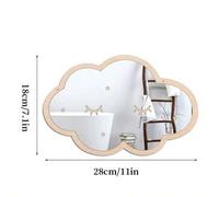 Shein 1 pieza Espejo de pared con diseño de nube, pegatinas, vinilo decorativo para decoración del hogar, artículos de decoración de primavera para refresca