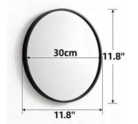 Shein 1 pieza Espejo de pared extra grande con un diámetro de 30 cm (aproximadamente 12 pulgadas) Espejo mágico para montar en la pared Espejo de entrada Es