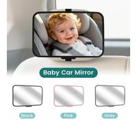 Shein 1 pieza Espejo para asiento de coche a prueba de roturas y probado contra impactos para orientación hacia atrás con vista amplia y cristalina, espejo