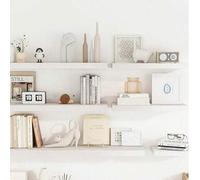 Shein 1 pieza Estantería flotante montada en la pared, estantería de un solo bloque para sala de estar y comedor, sin necesidad de perforar, estante de alma