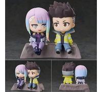 Shein 1 pieza Estatua coleccionable de Lucy & David de "Cyberpunk: Edgerunners" - Modelo de PVC de alta calidad; Personajes de estilo anime con cabello púrp