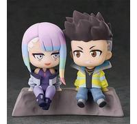 Shein 1 pieza Estatua coleccionable de Lucy y David de Cyberpunk: Edgerunners - Figura de PVC de alta calidad, personajes de estilo anime, cabello morado y