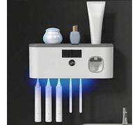 Shein 1 PIEZA Esterilizador de cepillo de dientes UV con caja de almacenamiento, soporte para cepillo de dientes, funciones de esterilización y cronometraje