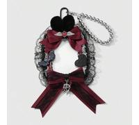 Shein 1 pieza Estilo retro Y2K Moda personalizada Dulce picante Nena Estilo gótico lujoso oscuro Hecho a mano Cuentas plateadas CCB Negro y blanco Encaje hu