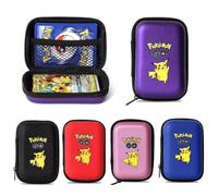 Shein 1 pieza Estuche con cremallera para tarjetas Pokémon Pikachu, caja de almacenamiento con letras, álbum, estuche, fundas para tarjetas Vmax GX Vstar, c