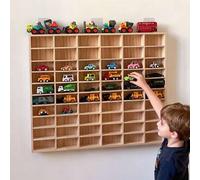 Shein 1 pieza Estuche de exhibición de autos a escala 1/64 Matchbox, puede contener 40 autos de juguete, a prueba de polvo, caja de exhibición de autos de j