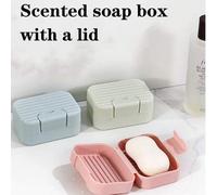 Shein 1 pieza Estuche de jabón de viaje portátil con tapa, estuche de jabón de viaje, soporte para barra de jabón, estuche de jabón portátil para viajar, co