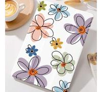 Shein 1 pieza Estuche para tablet con diseño de rayas y flor, anticaídas, con soporte para lápiz, función de sueño/despertar, compatible con Samsung, Huawei