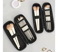 Shein 1 pieza Estuche portátil para almacenar brochas de maquillaje, caja de almacenamiento multifuncional, estuche de viaje ligero para brochas, organizado