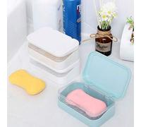 Shein 1 pieza Estuche portátil para jabón con escurridor a prueba de fugas, caja de jabón de viaje de 2 capas, ligera, para almacenamiento en baño, ducha, g