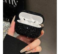 Shein 1 pieza Estuche protector duro de PC con diamantes y rhinestones plateados, compatible con Apple 1/2/3/Pro/Pro2, diseño de lujo con rhinestones brilla