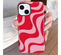 Shein 1 pieza Estuche rígido para teléfono con patrón de onda de agua artística brillante 2 en 1 compatible con Samsung/compatible con iPhone 11/12/13/14/15