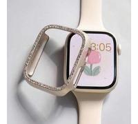 Shein 1 pieza Estuche semi rígido con borde biselado con incrustaciones de diamantes, cubierta protectora transparente para reloj, apta para funda protector