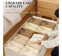 Shein 1 pieza Extra ancho Caja de almacenamiento debajo de la cama Diseño plano de gran capacidad Organizador estilo cajón para ropa, mantas y ropa de tempo