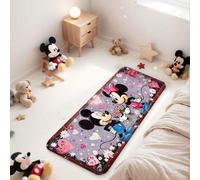 Shein 1 pieza Felpudo con estampado de Mickey Mouse de Disney, 13mm de grosor, 550g/M2, rectangular, antideslizante/súper absorbente/lavable a máquina, para