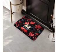 Shein 1 pieza Felpudo de bienvenida/alfombra de baño con estampado de Mickey Mouse de colaboración Disney, de múltiples tamaños, de 13 mm de grosor, 550 g/㎡